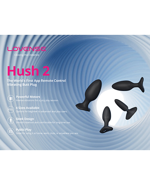 Lovense Hush 2 2.25" Butt Plug - Black by Lovense