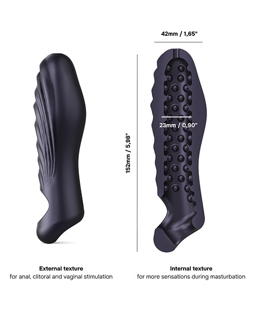 Manwan RYZER Penis Sleeve - Black Plum by Manwan