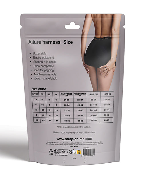 Strap On Me Allure Lingerie Harness - Black XS by Strap-On-Me