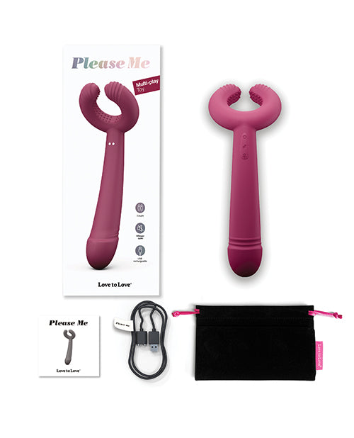 Love to Love Please Me Multi-Play Vibrator - Plum Star by Love to Love