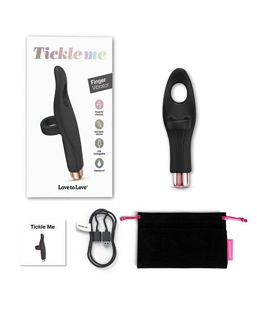 Love to Love Tickle Me Finger Vibe - Black Onyx by Love to Love