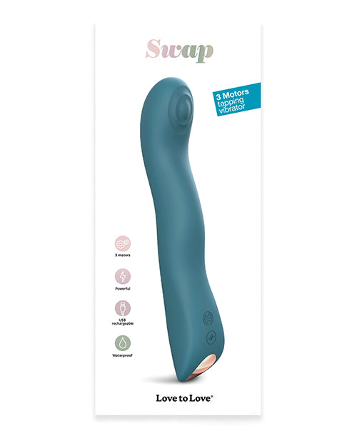 Love to Love Swap Tapping Vibrator - Teal Me by Love to Love