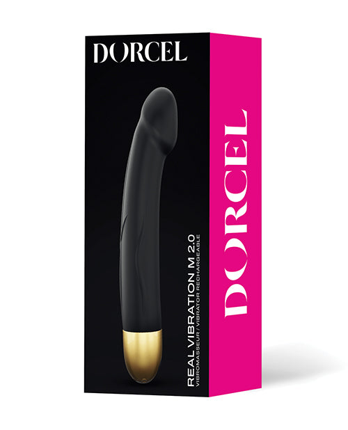 Dorcel Real Vibration M 8.6" Rechargeable Vibrator 2.0 - Black/Gold by Dorcel