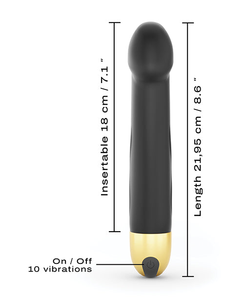 Dorcel Real Vibration M 8.6" Rechargeable Vibrator 2.0 - Black/Gold by Dorcel
