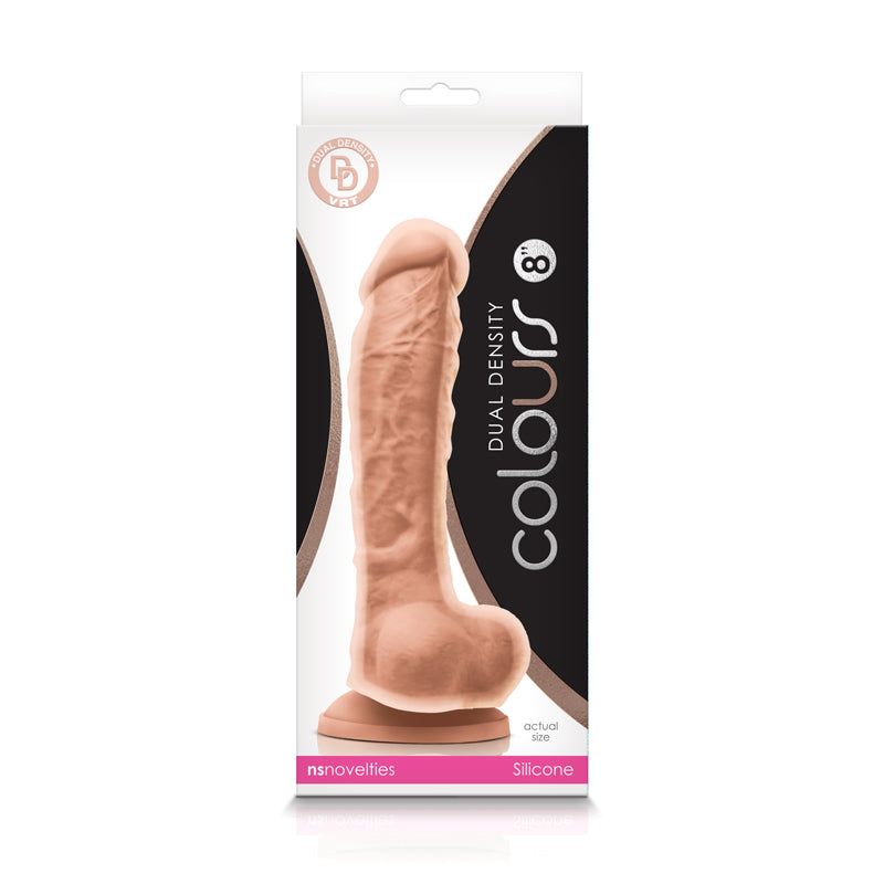 nsnovelties Colours Dual Density 8-inch Dildo — White - NSN-0403-21