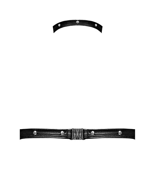 Lust Seducer Strappy Cupless & Crotchless G-String Teddy Black L/XL by Lust by Magic Silk