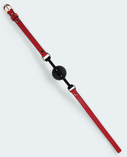 Lust PU Leather Ball Gag - Red/Black by Lust