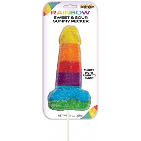 "Rainbow Sweet & Sour Gummy Pecker HTP2976"