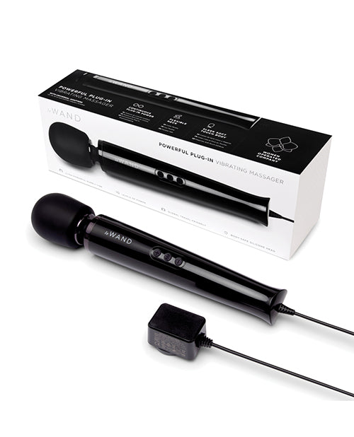 Le Wand Powerful Plug-In Vibrating Massager - Black by Le Wand