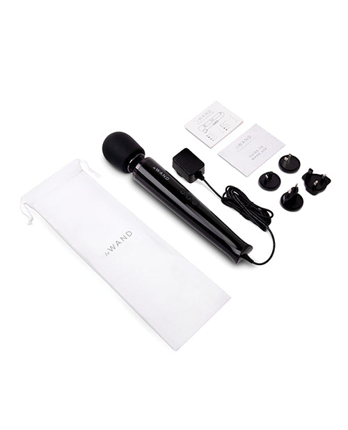Le Wand Powerful Plug-In Vibrating Massager - Black by Le Wand
