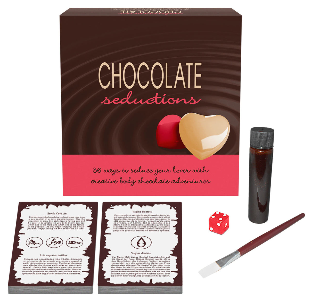 Kheper Games Chocolate Seduction Body Paint Kit — 1 oz & 36 Cards - KG-BGR111