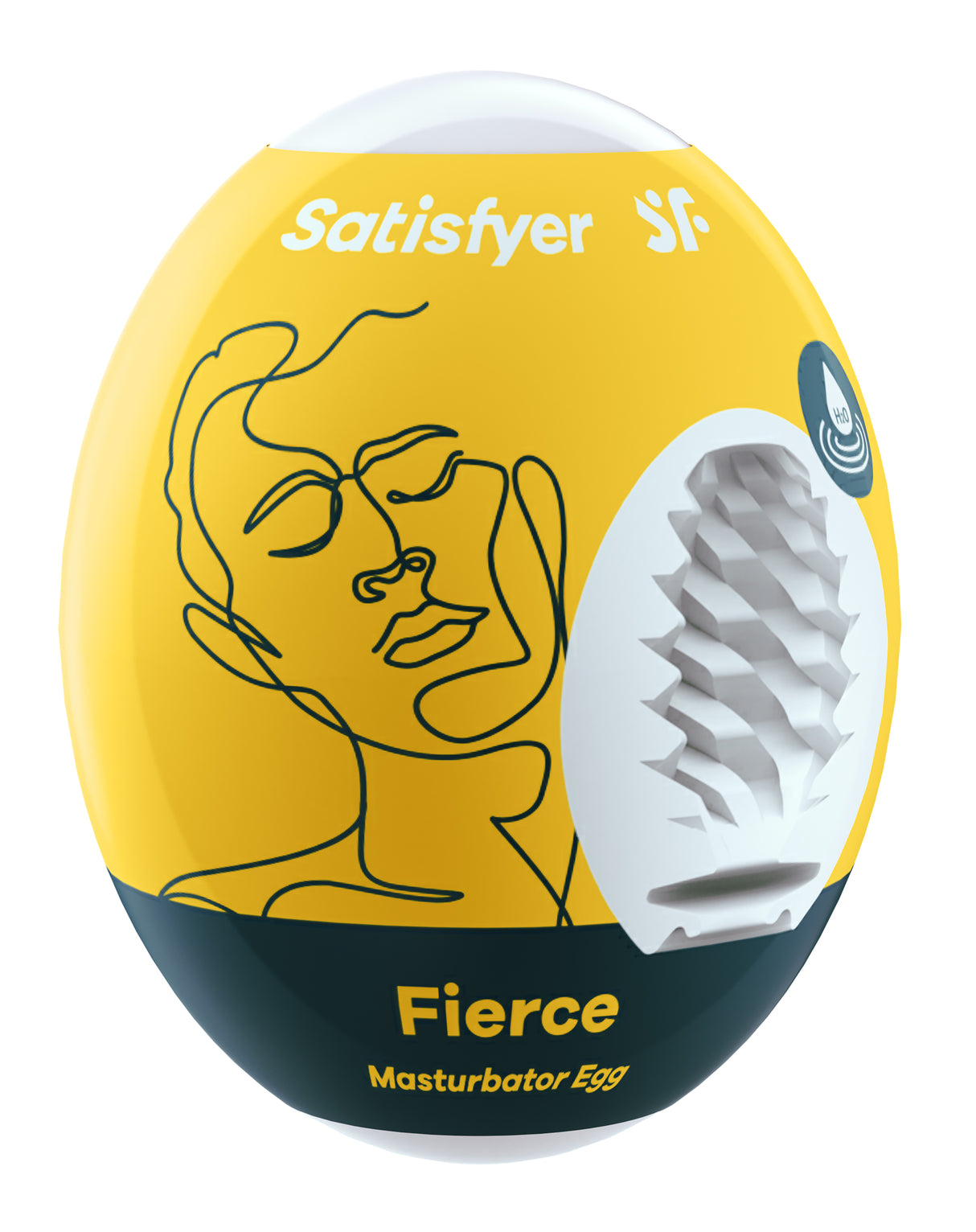 Satisfyer Masturbator Egg Fierce — Yellow (Single-Use) - SAT-9043422
