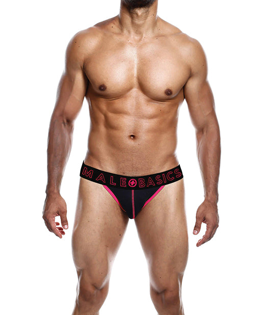 Male Basics Neon Jockstrap Coral XL by MaleBasics