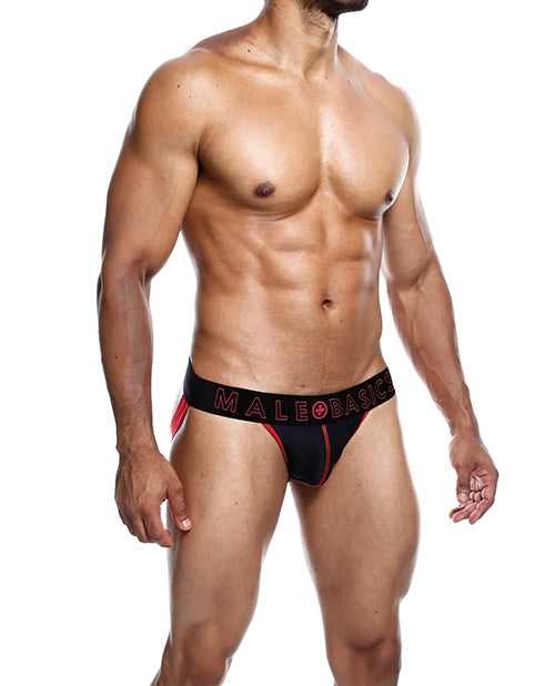 Male Basics Neon Jockstrap Red XL by MaleBasics