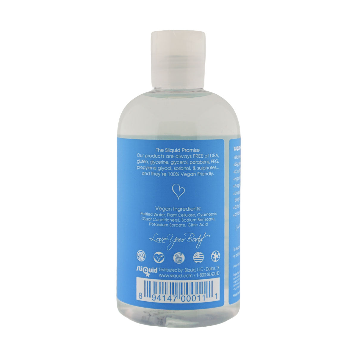 Sliquid Naturals H2O Water-Based Lubricant — 8.5 fl oz - SLIQ011