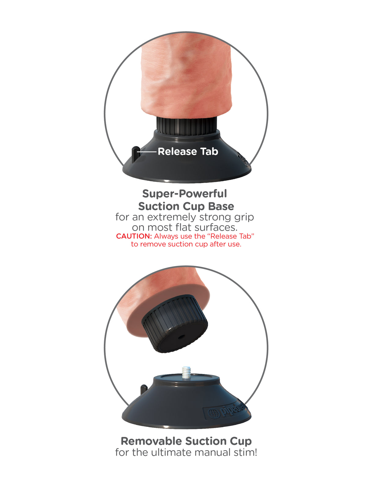 Pipedream King Cock 10-Inch Vibrating Dildo with Suction Base — Flesh - PD5410-21