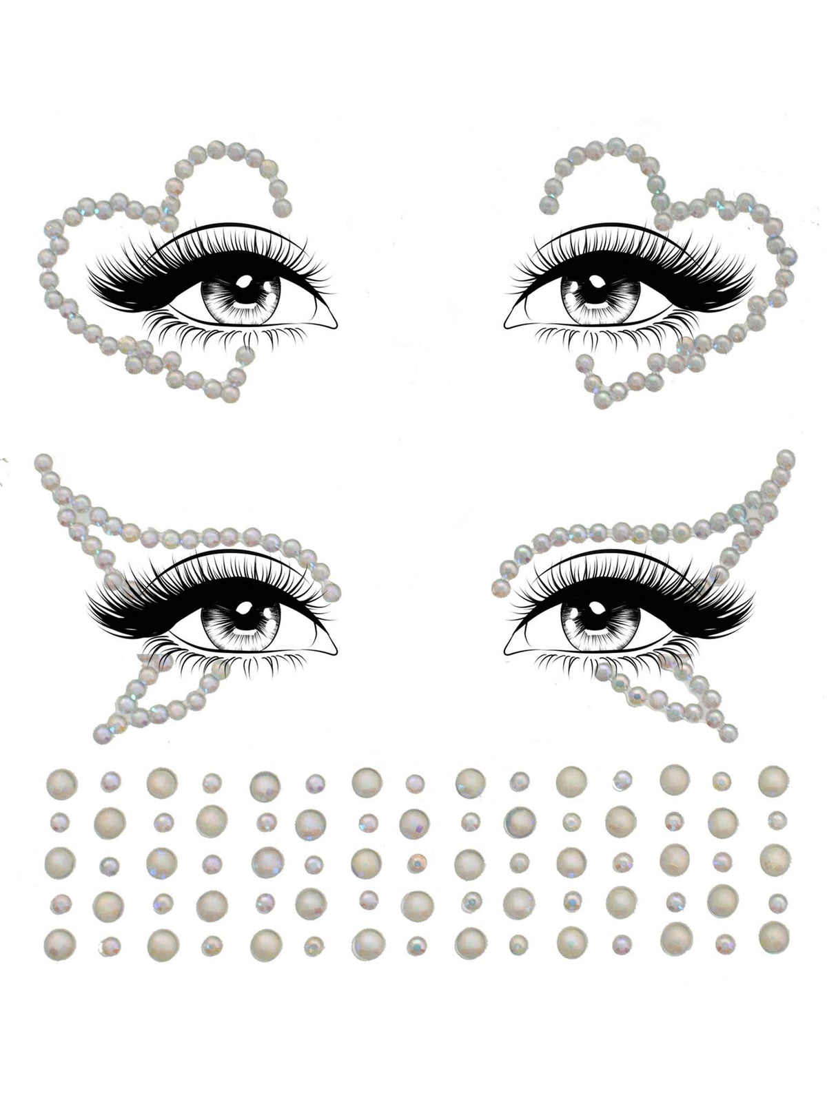 Leg Avenue Ayla Adhesive Glow-In-The-Dark Face & Body Stickers - LA-EYE046