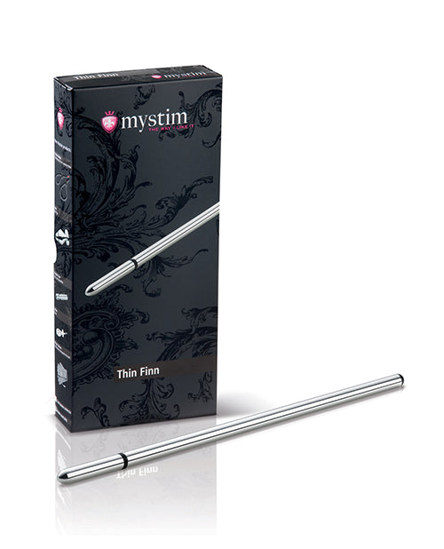 Mystim Thin Finn eStim Urethral Sound - Silver by Mystim