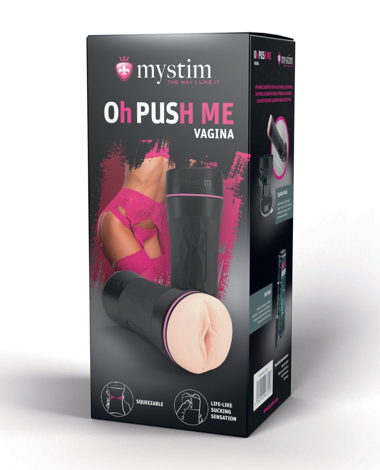 Mystim Oh-Pushme Vagina - Black by Mystim