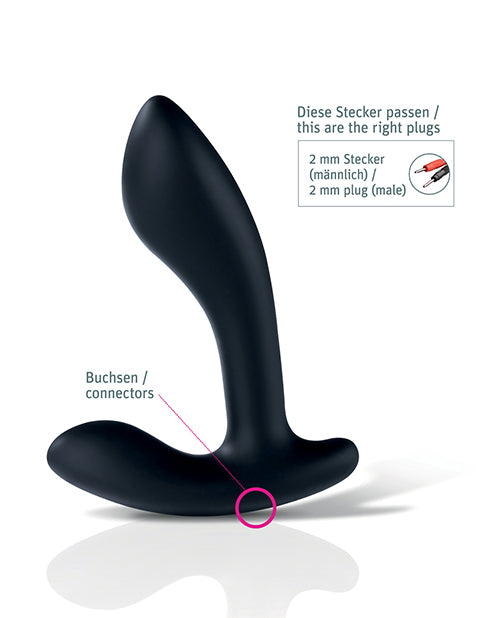 Mystim Flexing Flavio eStim Silicone Prostate Stimulator - Black by Mystim