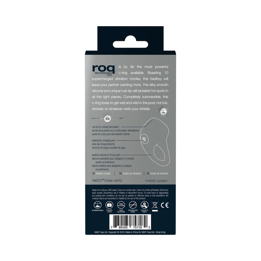 VeDO Roq Rechargeable C-Ring — Just Black - VI-R0508