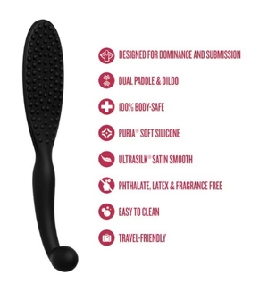 Blush Temptasia Governess Silicone Paddle — Black, 13 in - BL-88905