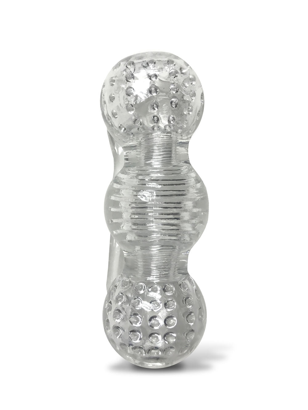 Icon Brands Clear Stroke Threeway Masturbator — Transparent TPE - ICB2627-2