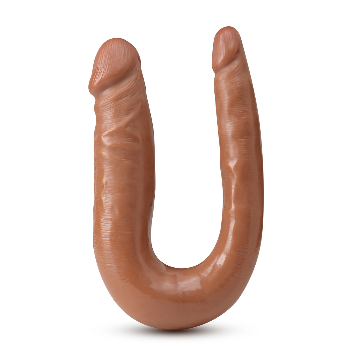 Blush Dr. Skin Mini Double Dong, Mocha — 12.5 in - BL-34207