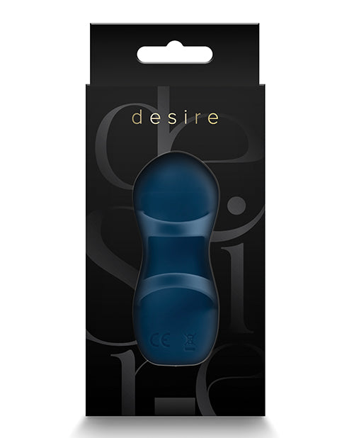 Desire Fingerella Finger Massager — Navy, Rechargeable