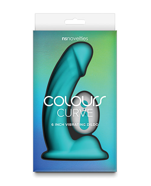 Colours Curve Vibrating 6" Dildo - Teal by Colours