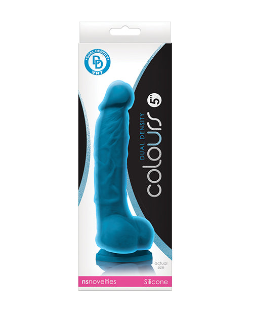 Colours Dual Density 5" Dildo - Blue by Colours