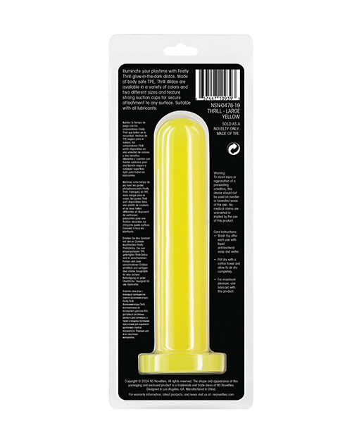 Firefly Thrill Glow in the Dark Dildo - Large - Yellow by Firefly