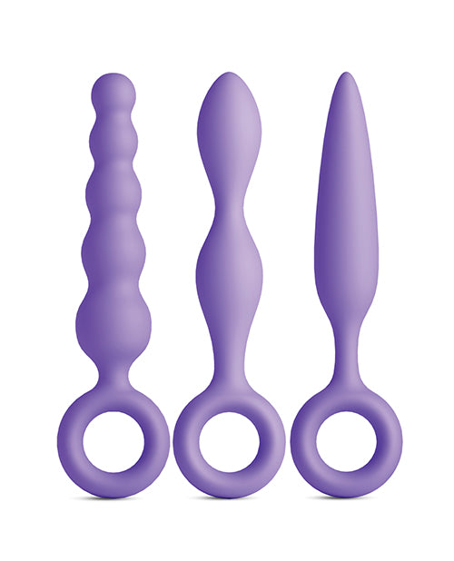 INYA Trio Kit — 3-Piece Slim Purple Anal Plug Set