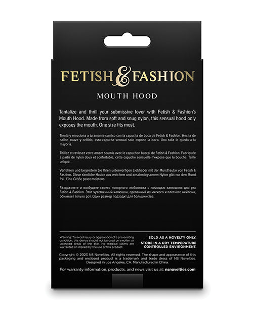 Fetish & Fashion Mouth Hood - Black by Fetish & Fashion