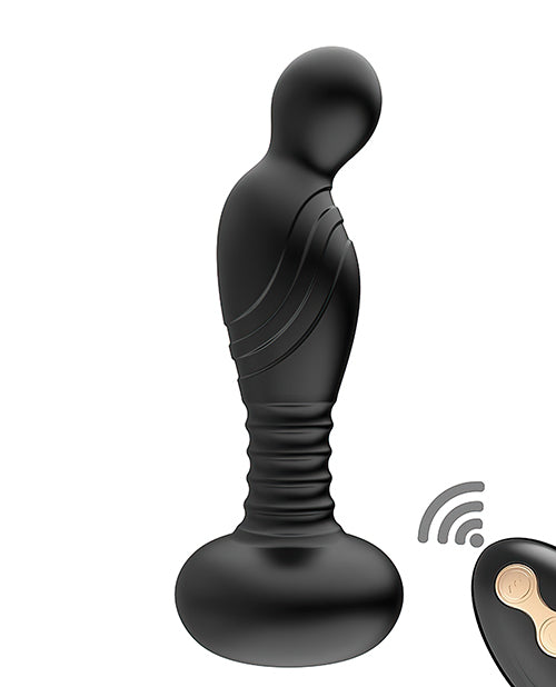 Ass-sation Remote Vibrating P Spot Plug - Black by Ass-sation