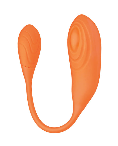 Blaze Triumph Dual-Motor Rechargeable Vibrator, Orange
