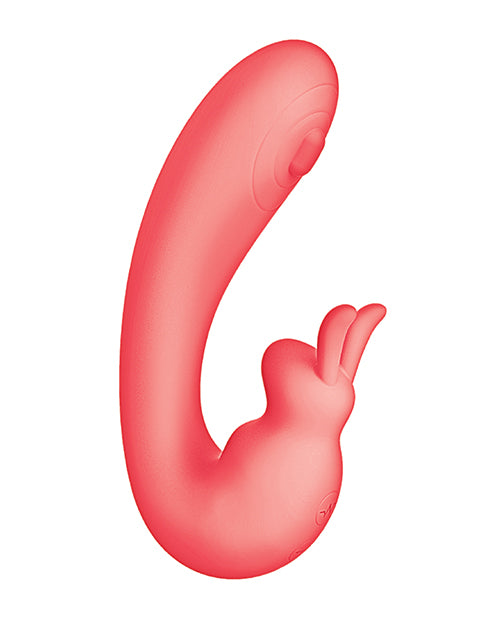 Blaze Bunny Thumper Vibe — Coral, USB Rechargeable Dual Stimulator