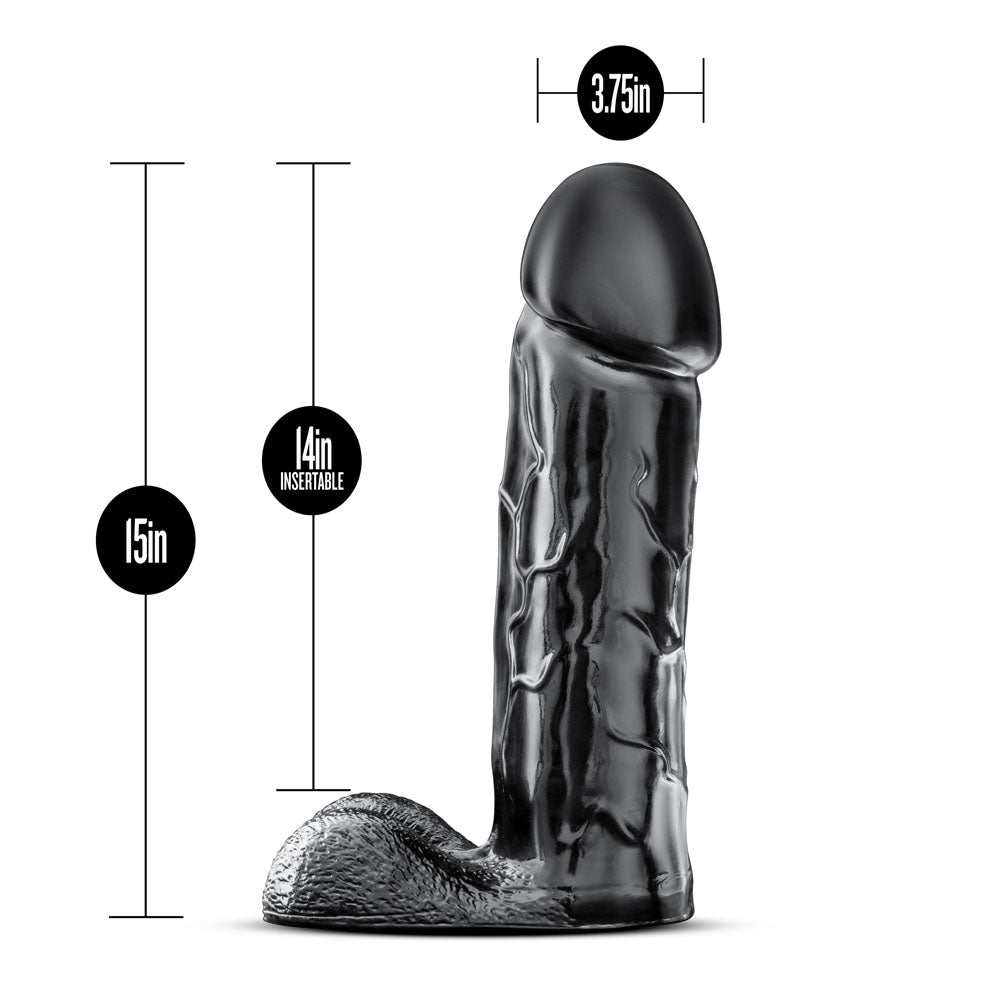 Jet - Brutalizer 15 Inch Dildo - Black by Blush