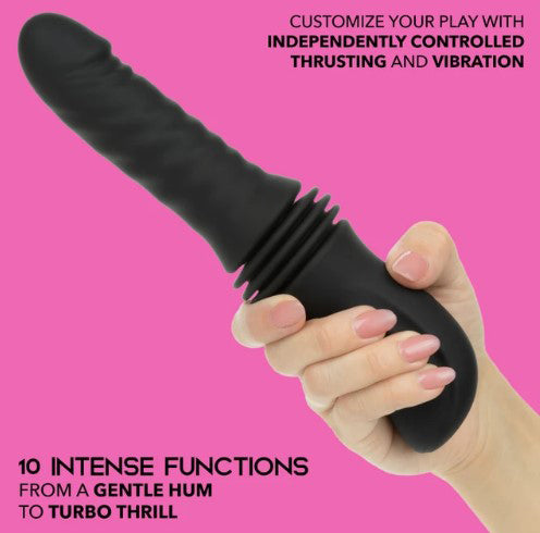 CalExotics Overdrive Waterproof Thruster — Black, Rechargeable Vibrator - SE4445803