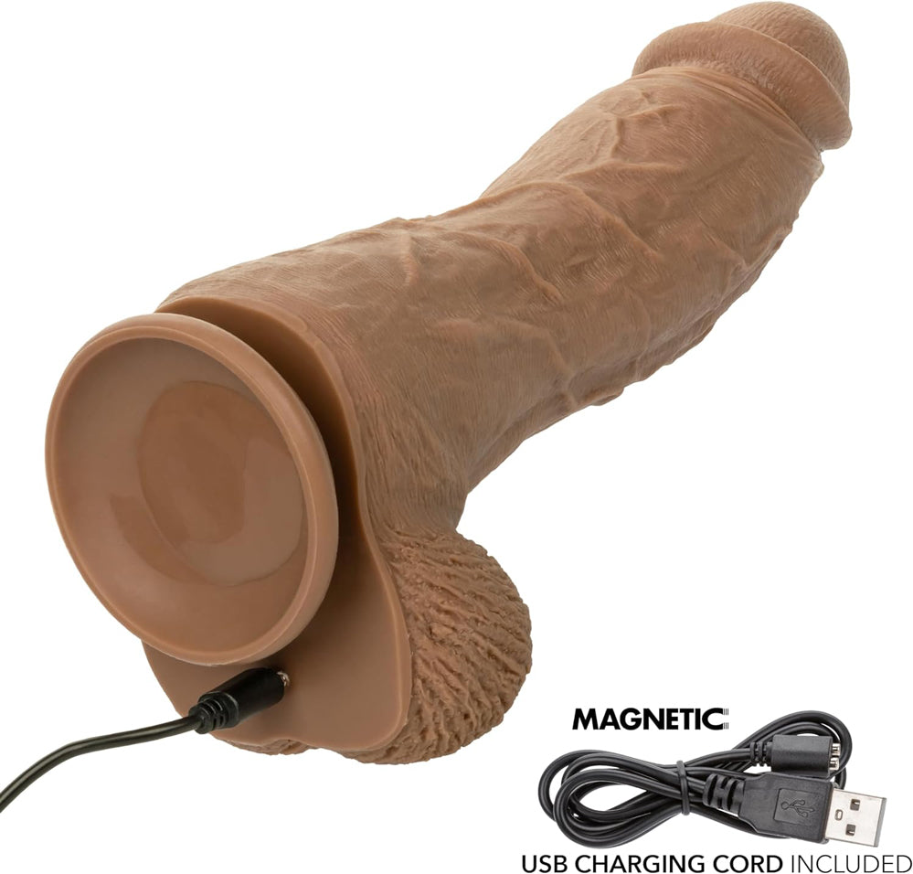 CalExotics Big Dick Energy Studs — Rechargeable Silicone, Brown - SE0257223