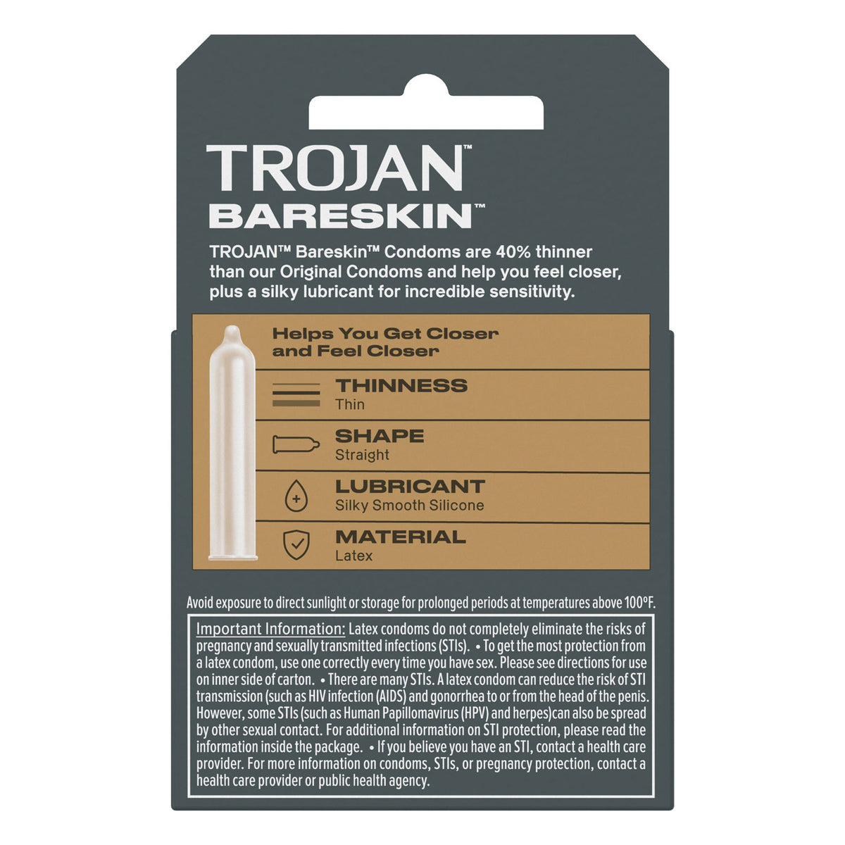 Trojan Sensitivity Bareskin Lubricated Condoms - 3 Pack