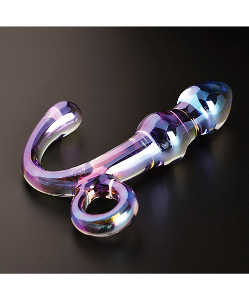 Cristal Orchid Pulse Glass Dildo w/Removable Bullet Vibe - Purple by Cristal