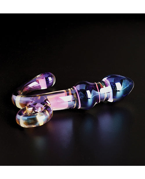Cristal Orchid Pulse Glass Dildo w/Removable Bullet Vibe - Purple by Cristal