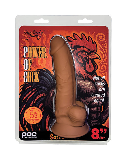 Power of Cock 8" Dildo - Tan by Power of Cock