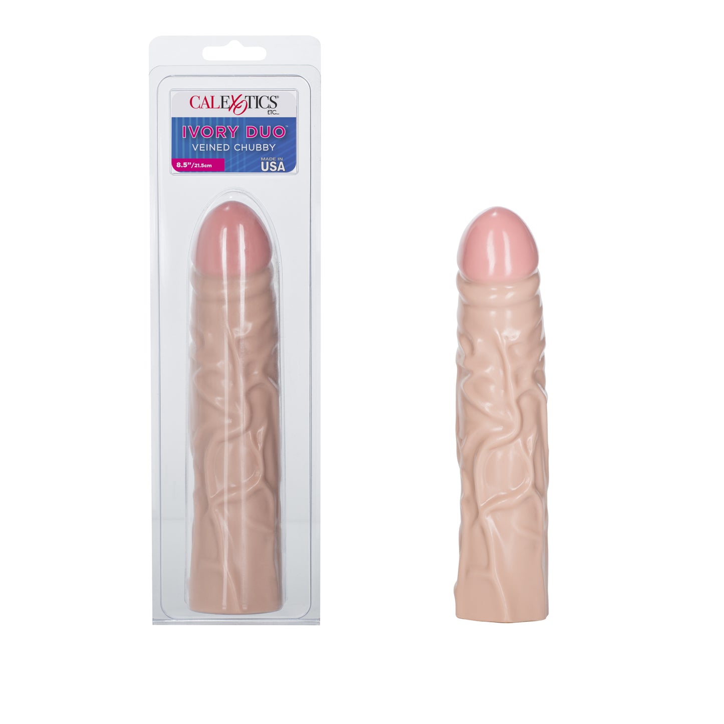 Ivory Duo 8.5 Inches Veined Chubby by CalExotics