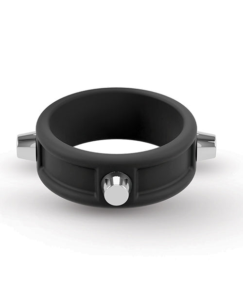 Rebel Cock Ring w/Studs - Black by Rebel