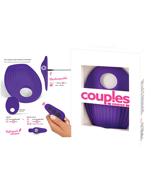 Couples Choice Grinding Cushion with Cock Ring — Purple