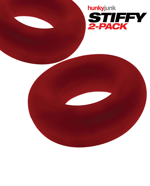Hunky Junk Stiffy 2-Pack Cockrings — Cherry Ice