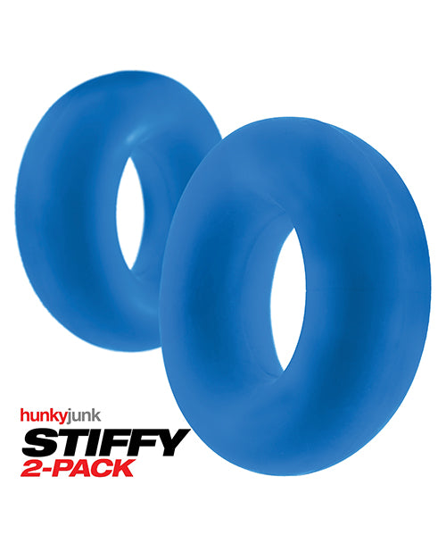 Hunky Junk Stiffy 2-Pack Cockrings — Teal Ice