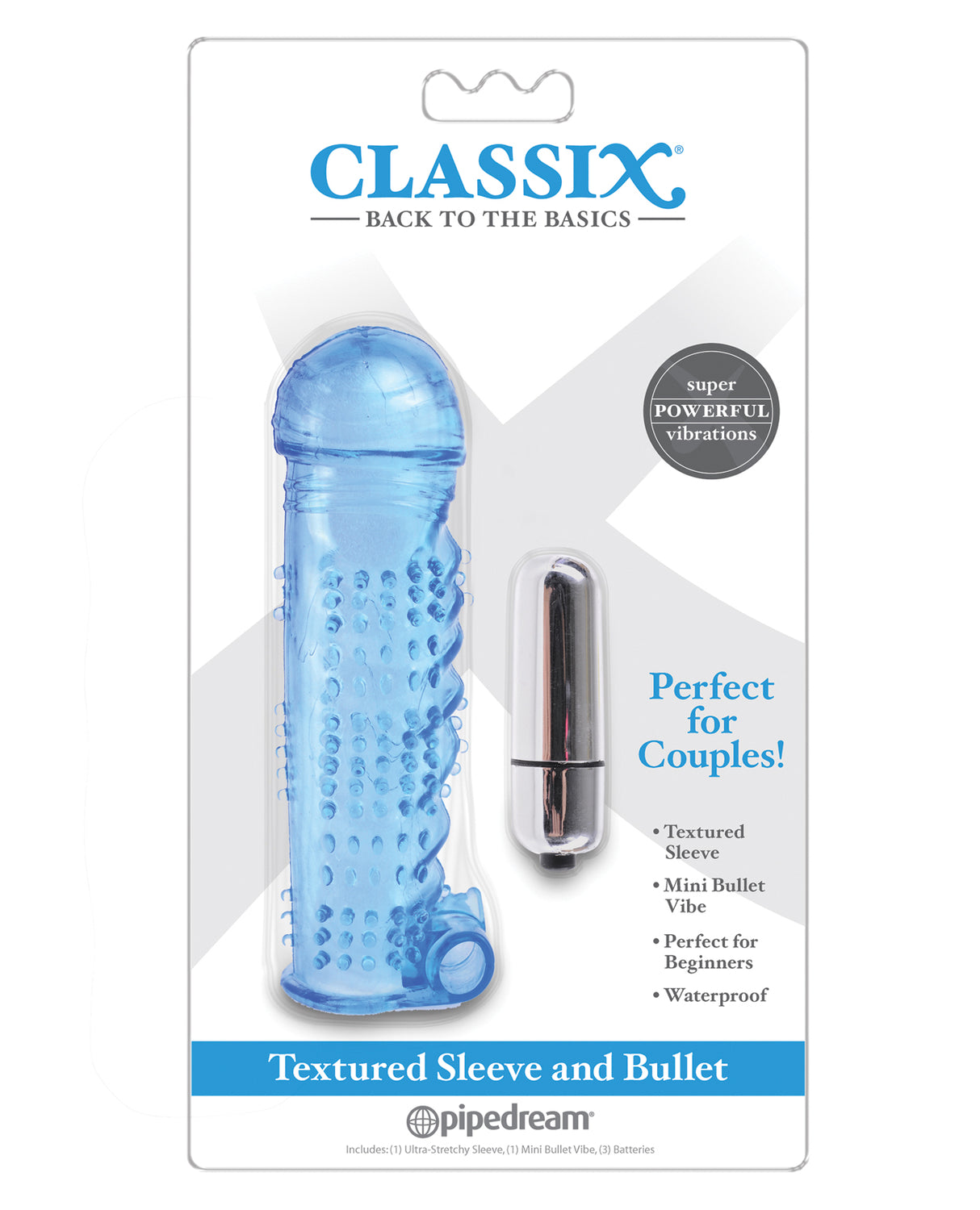 Classix Textured Sleeve & Bullet - Blue by Classix